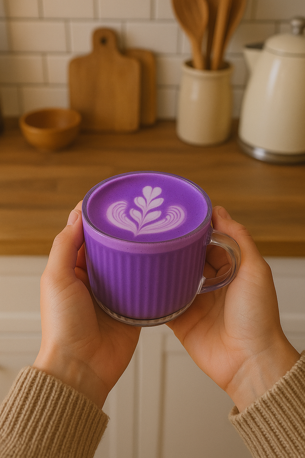 🌸 Recette facile d’Ube Latte – La boisson violette qui fait fondre les cœurs